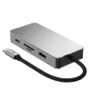 TECH-PROTECT HB05 Adaptador hub USB-C 9 en 1 con USB 2.0, USB 3.0, HDMI 4K 60Hz, SD/TF, PD 100W, RJ45 Gigabit Ethernet, Gris espacial