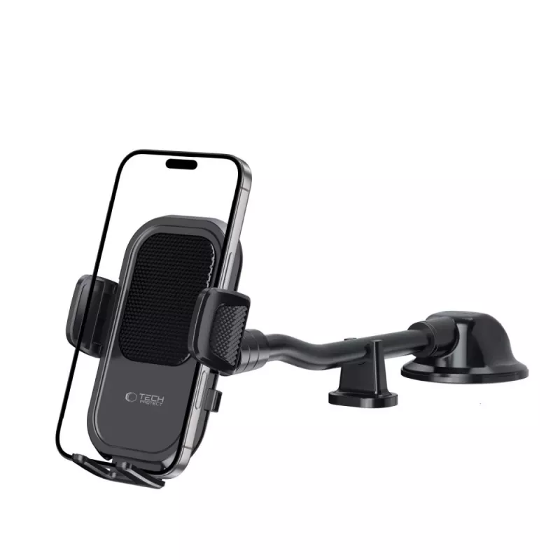 TECH-PROTECT V8 Soporte universal de brazo largo para salpicadero y parabrisas del coche Negro