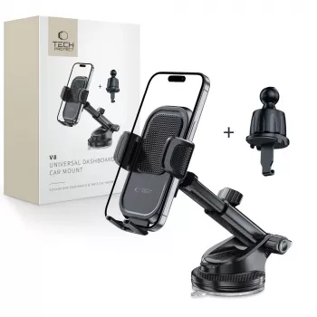 TECH-PROTECT V8 Soporte universal para salpicadero y rejilla del coche Negro