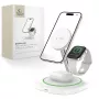 Tech-Protect QI15W-A46 Estación de carga inalámbrica MagSafe 3IN1 Blanca