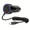 TECH-PROTECT CC05 Cargador de coche 2 puertos PD 60W + cable Negro