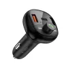 TECH-PROTECT CC06 Cargador de coche de 3 puertos PD 72W + Transmisor FM Bluetooth Negro