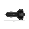 TECH-PROTECT CC06 Cargador de coche de 3 puertos PD 72W + Transmisor FM Bluetooth Negro
