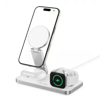TECH-PROTECT QI15W-A47 Cargador inalámbrico magnético MagSafe 3 en 1 Blanco