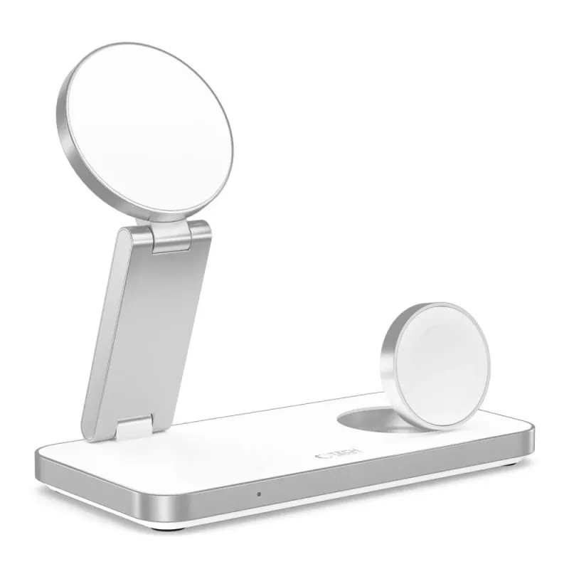 TECH-PROTECT QI15W-A47 Cargador inalámbrico magnético MagSafe 3 en 1 Blanco