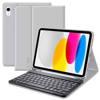 Tech-Protect SC Pen + Funda con teclado para iPad 10,9 pulgadas (10.ª gen, 2022) / iPad Air 11 pulgadas (M2, 2024) / iPad Pro 11 pulgadas (M4, 2024) - Gris