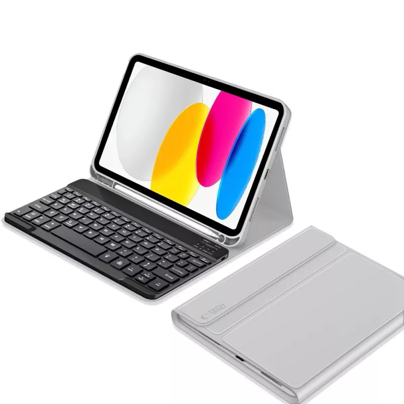 Tech-Protect SC Pen + Funda con teclado para iPad 10,9 pulgadas (10.ª gen, 2022) / iPad Air 11 pulgadas (M2, 2024) / iPad Pro 11 pulgadas (M4, 2024) - Gris