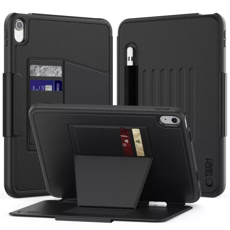 Tech-Protect SC Pen Armor Funda para iPad 10,9 pulgadas 10.ª gen (2022) / iPad 11 pulgadas 11.ª gen (2025) - Negro