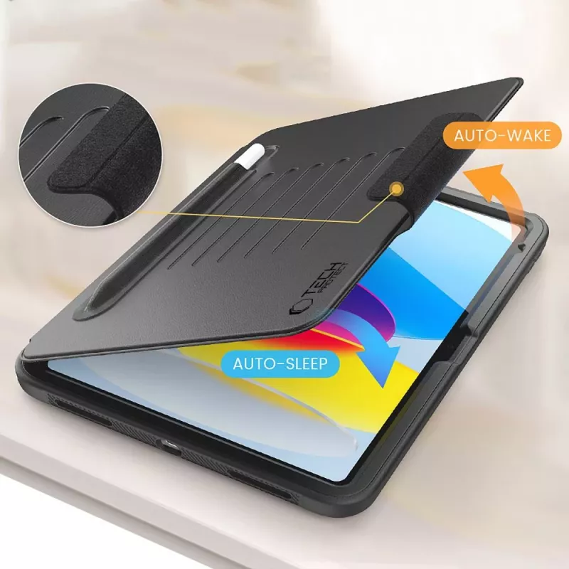 Tech-Protect SC Pen Armor Funda para iPad 10,9 pulgadas 10.ª gen (2022) / iPad 11 pulgadas 11.ª gen (2025) - Negro