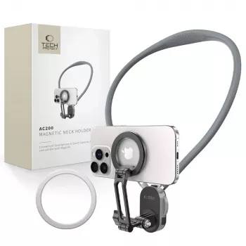 TECH-PROTECT AC200 Soporte de cuello magnético MagSafe y GoPro y DJI Crayon Grey