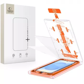 TECH-PROTECT Quick Set+ Protector de pantalla de cristal templado pack de 2 para Samsung Galaxy S24 / S25, transparente