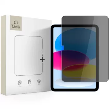 Tech-Protect Glass Spy+ Protector de pantalla de privacidad para Apple iPad 10,9 pulgadas (10.ª generación 2022) / 11 pulgadas (2025) - Cristal templado, privacidad bidireccional, dureza 9H, 0,3 mm, recubrimiento oleófobo, sin burbujas, transparente