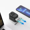 TECH-PROTECT TA200 Adaptador de viaje EU / UK / US / AU Negro