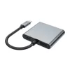 TECH-PROTECT HB08 Adaptador hub 4 en 1 USB-C + USB 2.0 + 2x HDMI 4K 60Hz Space Grey