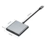 TECH-PROTECT HB08 Adaptador hub 4 en 1 USB-C + USB 2.0 + 2x HDMI 4K 60Hz Space Grey