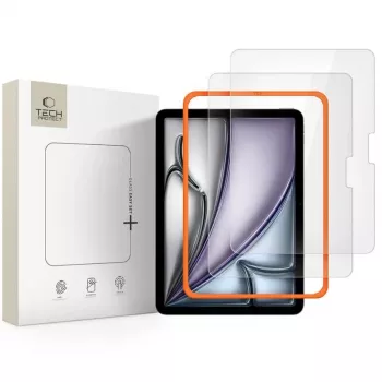 TECH-PROTECT Easy Set+ Pack de 2 protectores de pantalla de cristal templado para iPad Air 11