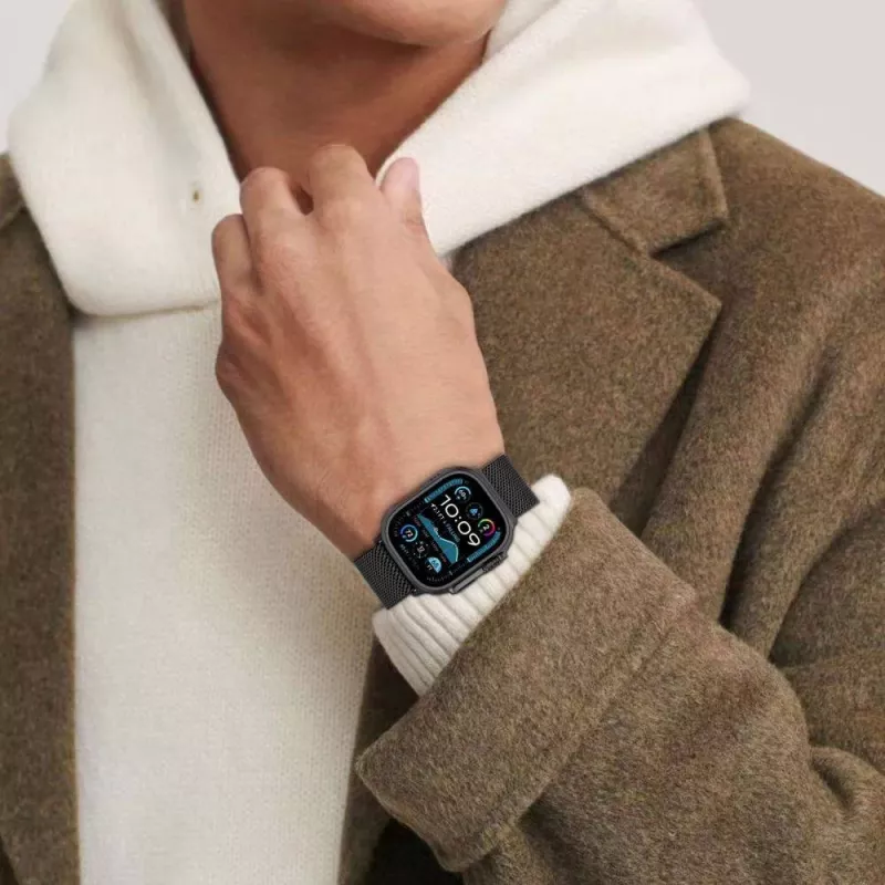 TECH-PROTECT Milano Correa de eslabones de titanio para Apple Watch 8 / 9 / 10 / 11 / SE / Ultra (44 / 45 / 46 / 49 mm)