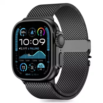 TECH-PROTECT MILANO Correa Milanese Loop de malla de acero inoxidable negra para Apple Watch 8 / 9 / 10 / 11 / SE / Ultra (44 / 45 / 46 / 49 mm)