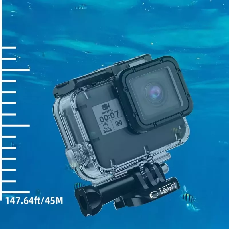 TECH-PROTECT GA200 Funda impermeable para GoPro Hero 5 / 6 / 7 transparente