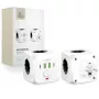TECH-PROTECT PCL3X4 Regleta de enchufes 3 tomas Schuko 2 USB-A 2 USB-C 2 m blanca