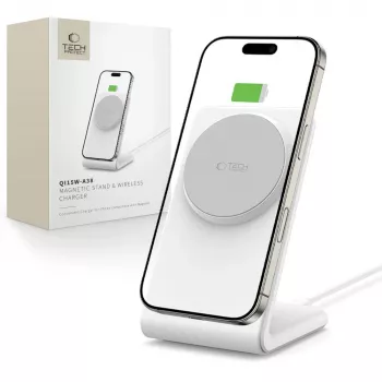 TECH-PROTECT QI15W-A38 Cargador inalámbrico magnético MagSafe blanco