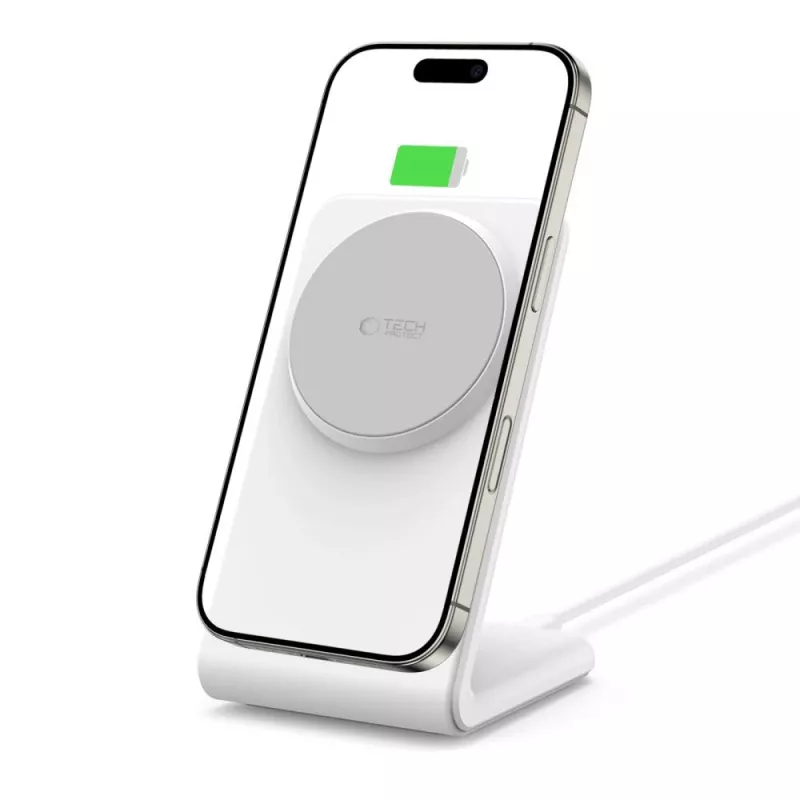 TECH-PROTECT QI15W-A38 Cargador inalámbrico magnético MagSafe blanco