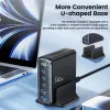 TECH-PROTECT DC140W-GAN Cargador de sobremesa de 5 puertos PD 140W / QC3.0 negro