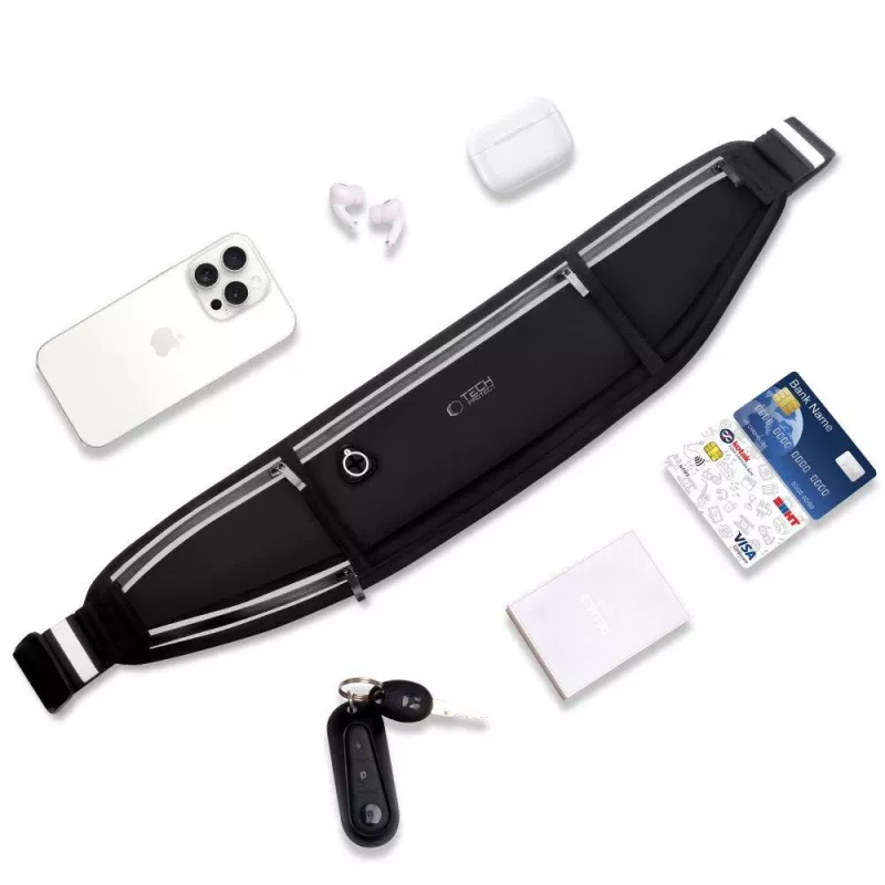 TECH-PROTECT M3 Riñonera deportiva universal negra