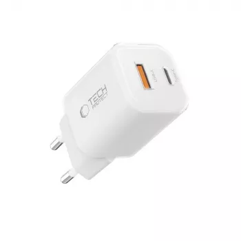TECH-PROTECT NCM33 Cargador de red de 2 puertos PD 33W / QC3.0 blanco