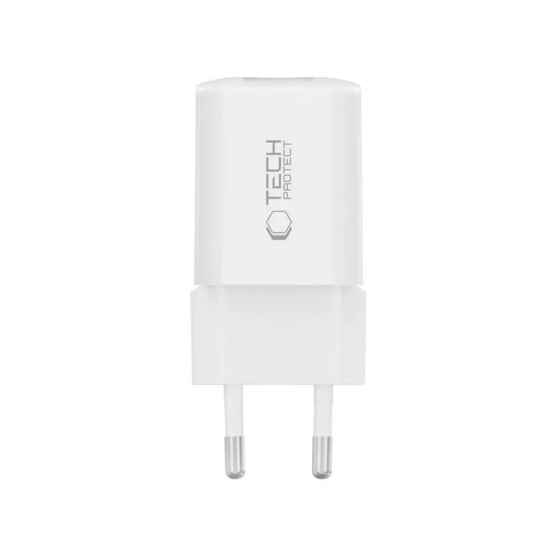TECH-PROTECT NCM33 Cargador de red de 2 puertos PD 33W / QC3.0 blanco