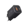 TECH-PROTECT NCM33 Cargador de red de 2 puertos PD 33W / QC3.0 Negro