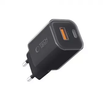 TECH-PROTECT NCM33 Cargador de red de 2 puertos PD 33W / QC3.0 Negro