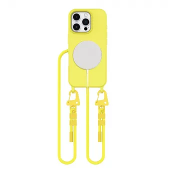 Tech-Protect Magnecklace Funda MagSafe para Apple iPhone 16 Pro Amarillo