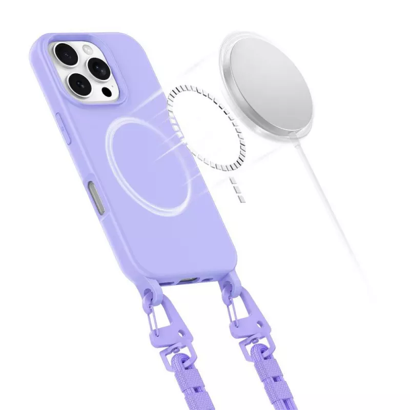 Tech-Protect Magnecklace Funda MagSafe para iPhone 16 Pro Max Lavanda