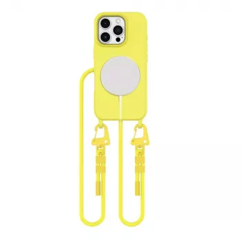 Tech-Protect Magnecklace Funda MagSafe para iPhone 16 Pro Max, Amarillo