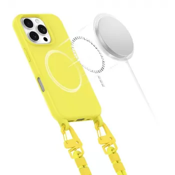 Tech-Protect Magnecklace Funda MagSafe para iPhone 16 Pro Max, Amarillo
