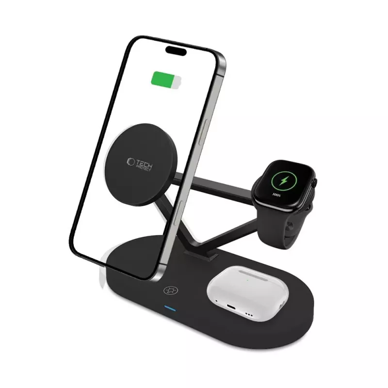 Tech-Protect QI15W-A41 3IN1 MagSafe soporte de carga negro