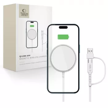 Tech-Protect QI15W-A44 Cargador inalámbrico MagSafe Blanco