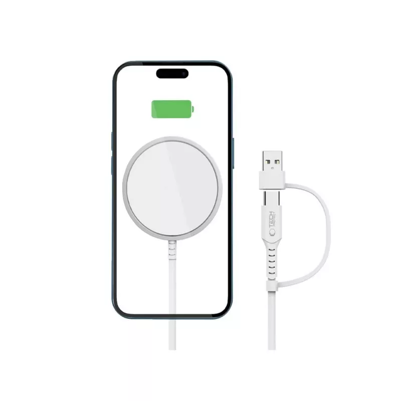 Tech-Protect QI15W-A44 Cargador inalámbrico MagSafe Blanco