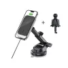 TECH-PROTECT MM15W-V9 Soporte magnético MagSafe para salpicadero y rejilla de ventilación, cargador inalámbrico 15W, Negro