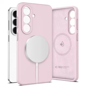 Tech-Protect Funda de silicona MagSafe para Samsung Galaxy S26 - Rosa perla