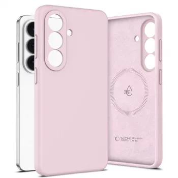 Tech-Protect Funda de silicona MagSafe para Samsung Galaxy S26 - Rosa perla