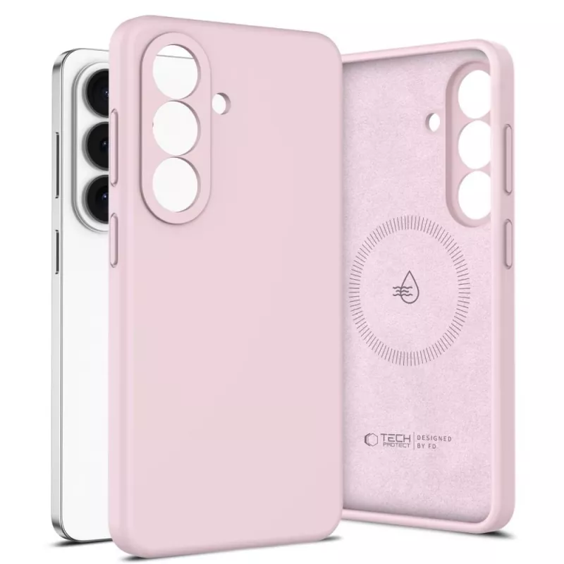 Tech-Protect Funda de silicona MagSafe para Samsung Galaxy S26 - Rosa perla