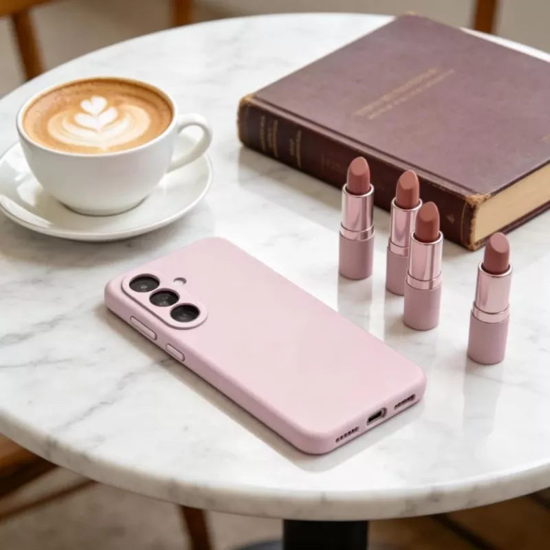 Tech-Protect Funda de silicona MagSafe para Samsung Galaxy S26 - Rosa perla