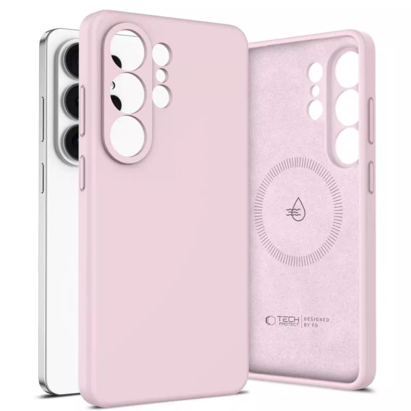 Tech-Protect Funda de silicona MagSafe para Samsung Galaxy S26 Ultra Rosa perla