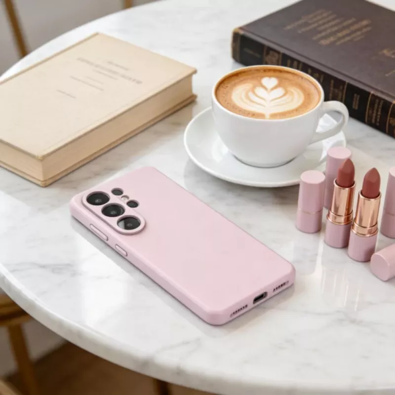 Tech-Protect Funda de silicona MagSafe para Samsung Galaxy S26 Ultra Rosa perla