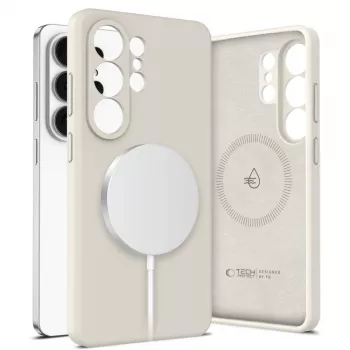 Tech-Protect Funda de silicona MagSafe para Samsung Galaxy S26 Ultra - Cosmic Latte