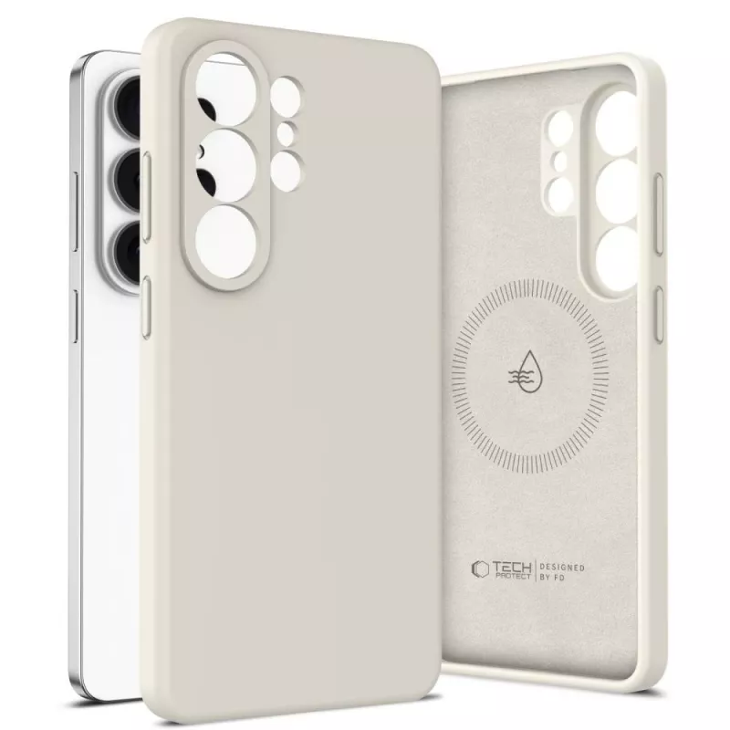 Tech-Protect Funda de silicona MagSafe para Samsung Galaxy S26 Ultra - Cosmic Latte