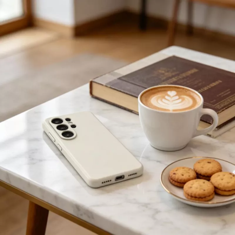 Tech-Protect Funda de silicona MagSafe para Samsung Galaxy S26 Ultra - Cosmic Latte