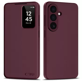 TECH-PROTECT Funda cartera Smart Wallet para Samsung Galaxy S26+ Plus, Mulberry